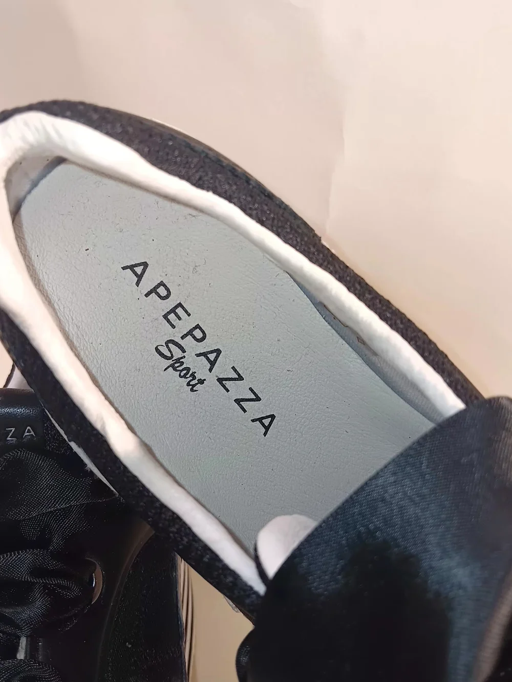Apepazza Black and White Striped Platform Sneakers New W/ Defect